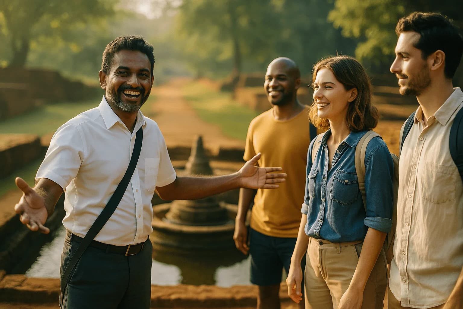 Local guide sharing Sri Lanka's heritage