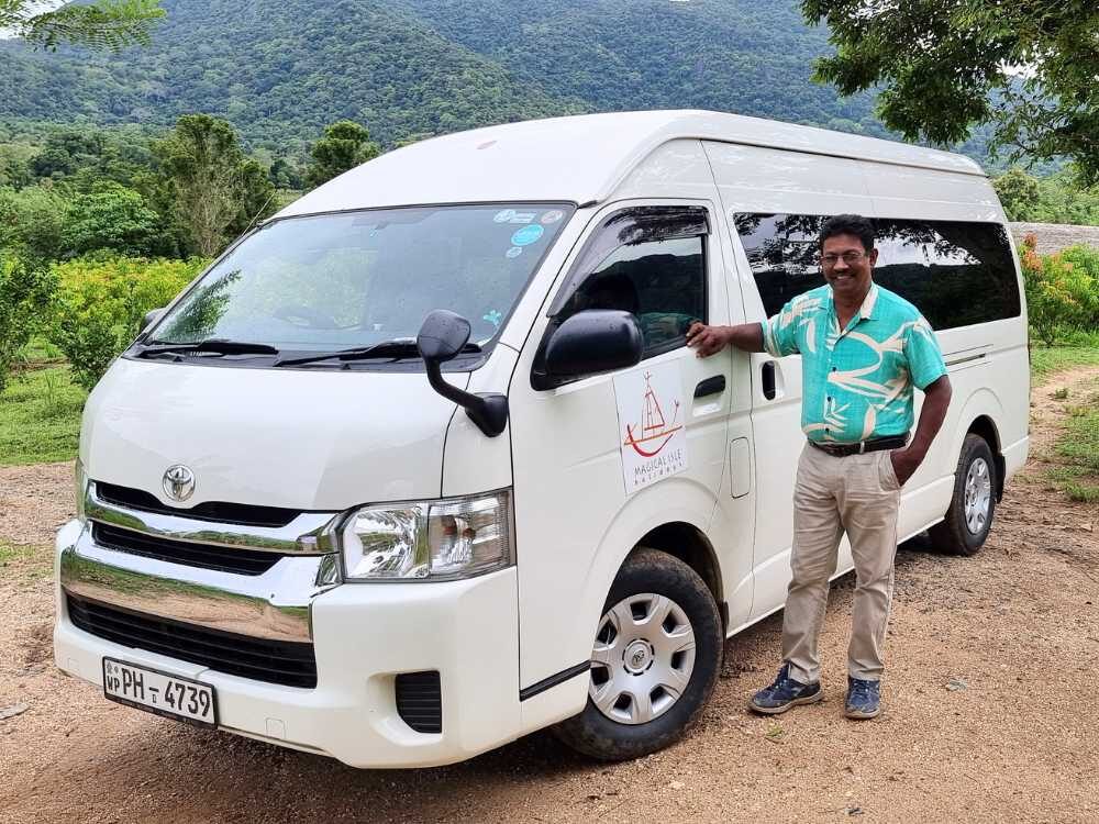 Air-conditioned van with chauffeur